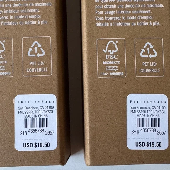 Bundle of two Pottery Barn Cream Spiral Candles - Picture 4 of 7